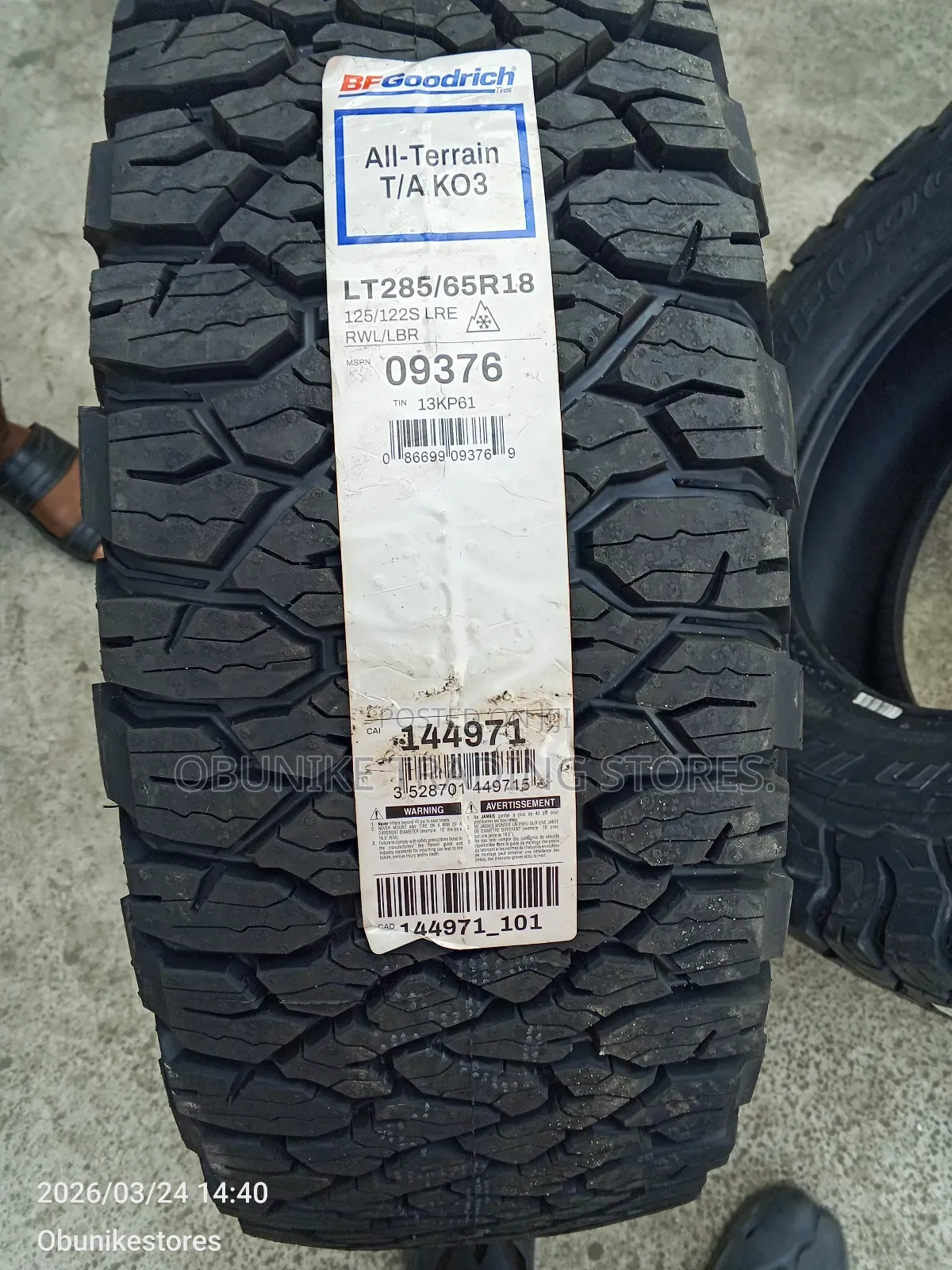 285/65r18 Bfgoodrich Tyre