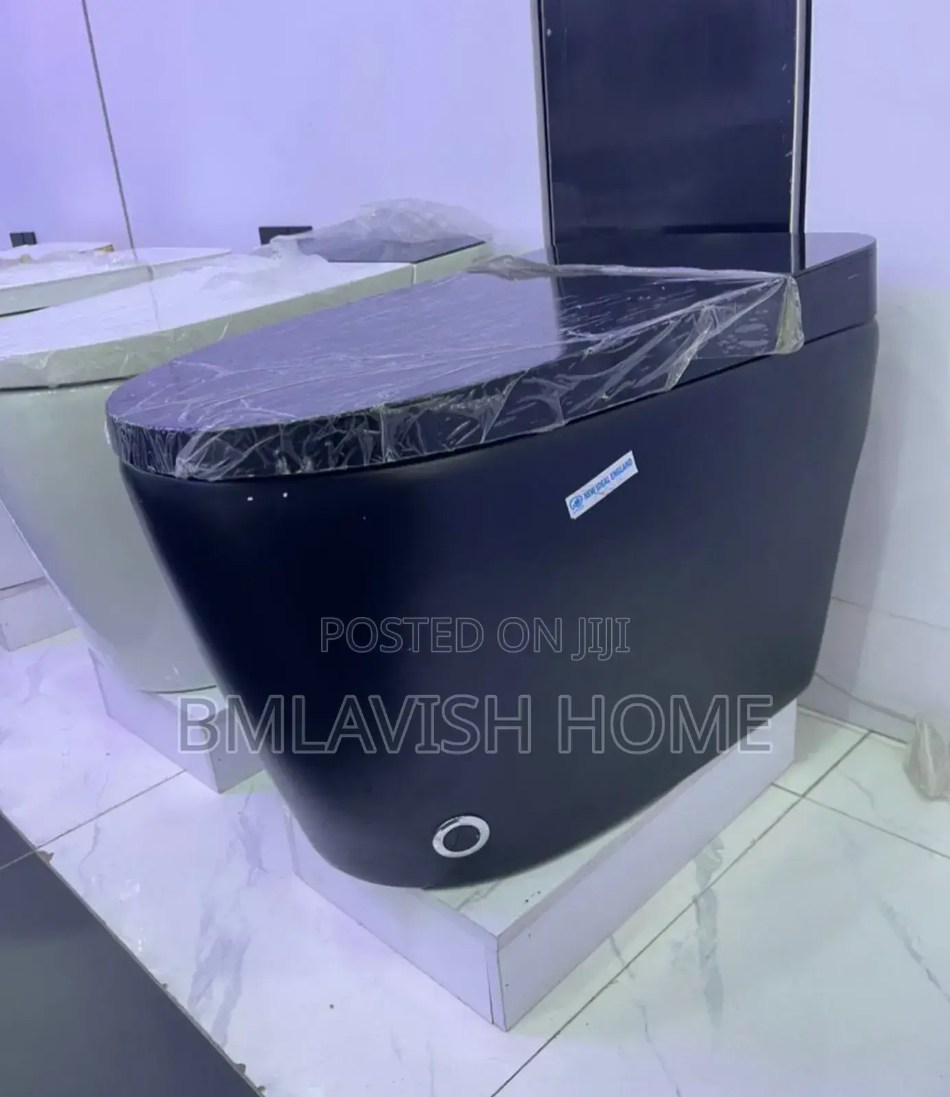 Black Smart Sensor Water Closet With Remote and Voice Control