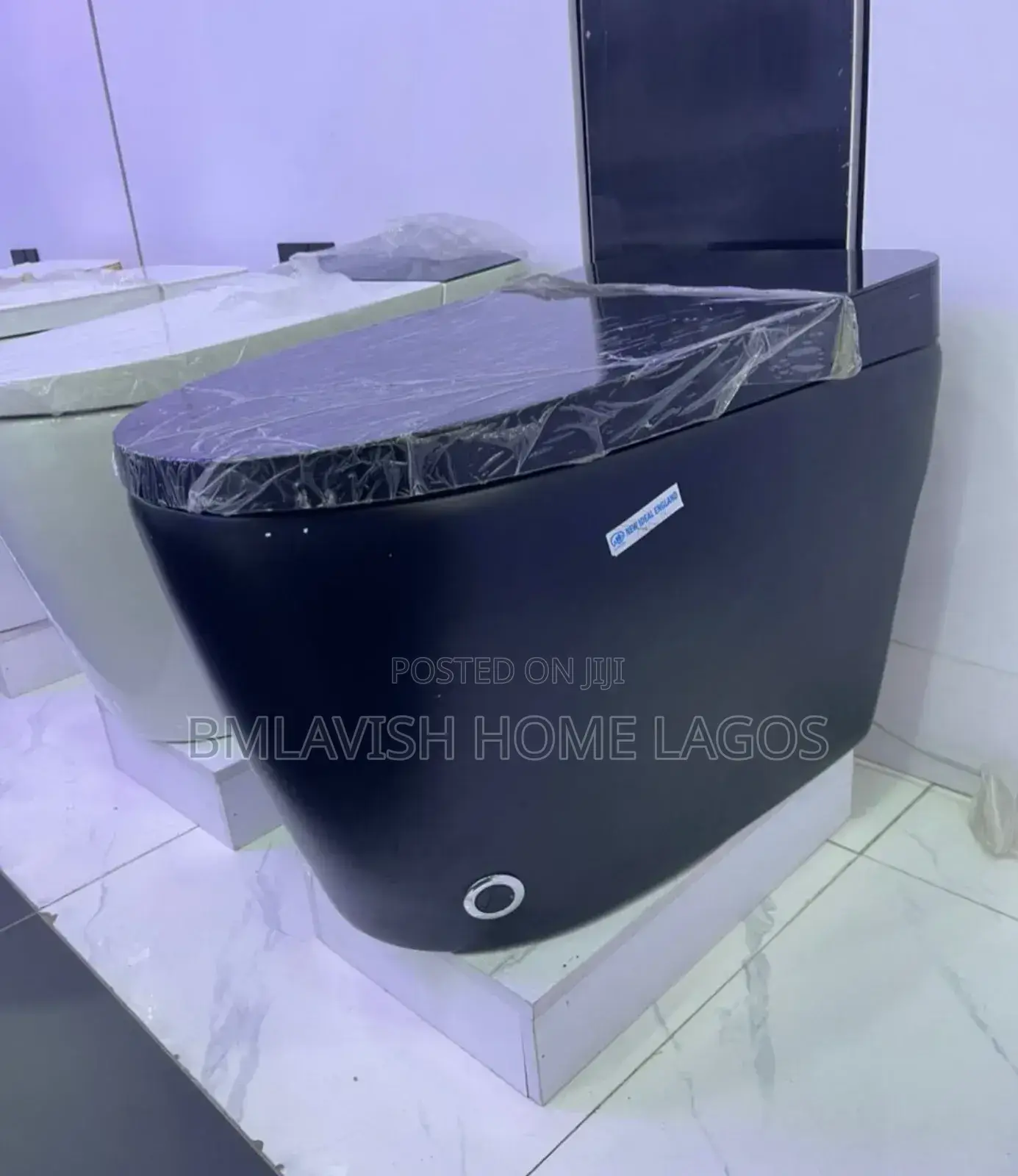 Black Smart Sensor Water Closet With Remote and Voice Control