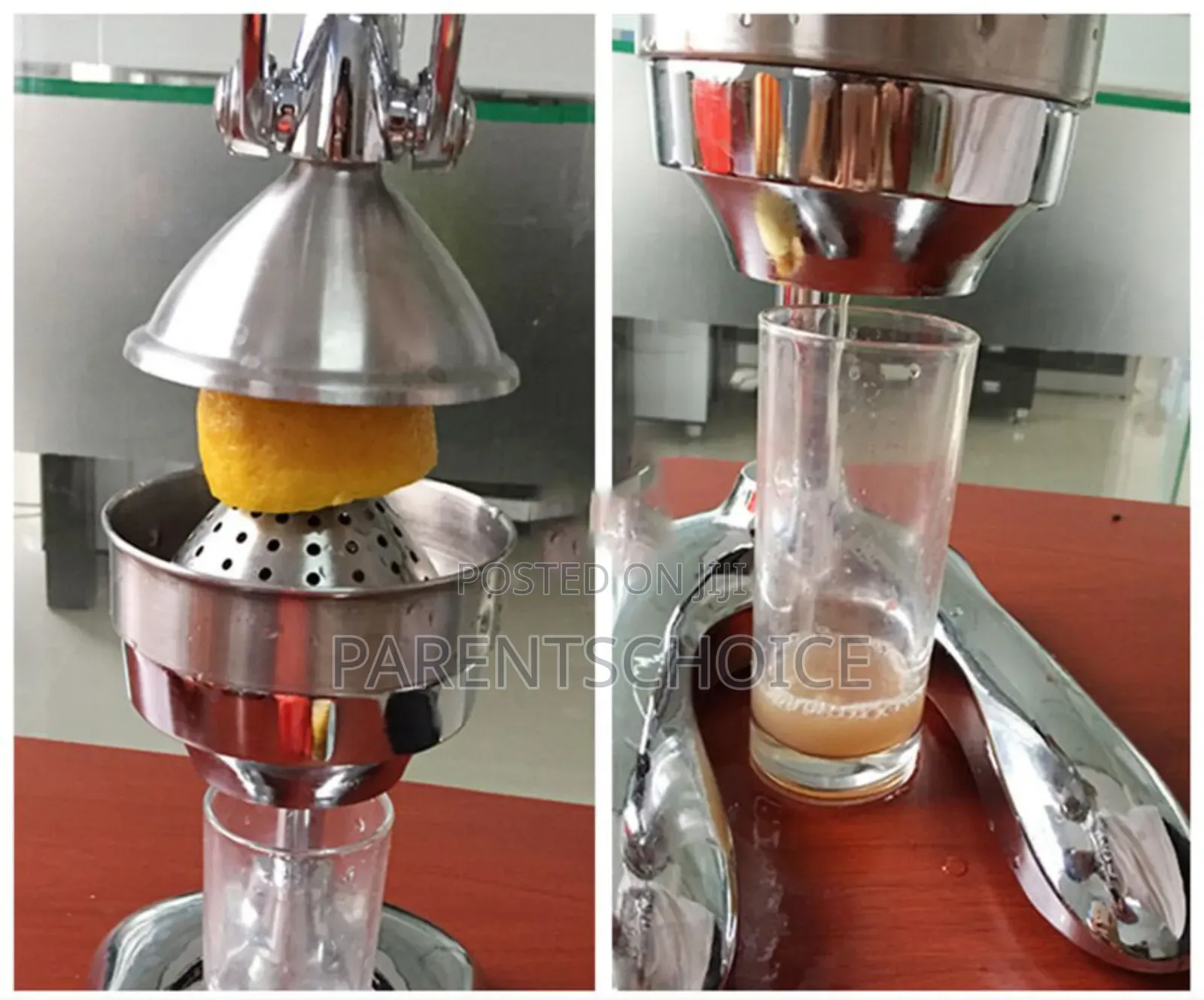Orange Stainless Steel Press Fruit Juice