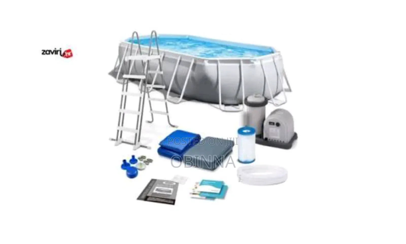 Intex Prism Frame Oval Pool (16.6ft X 9ft X 48"