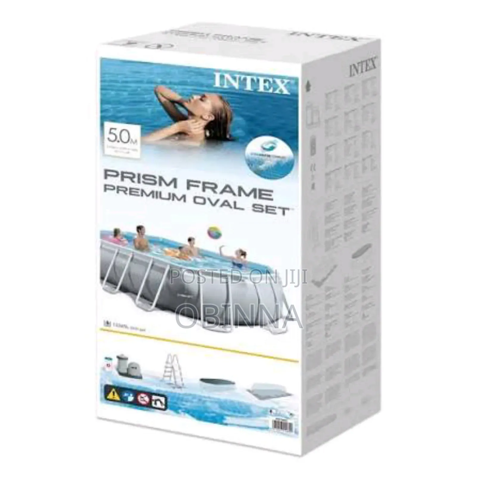 Intex Prism Frame Oval Pool (16.6ft X 9ft X 48"