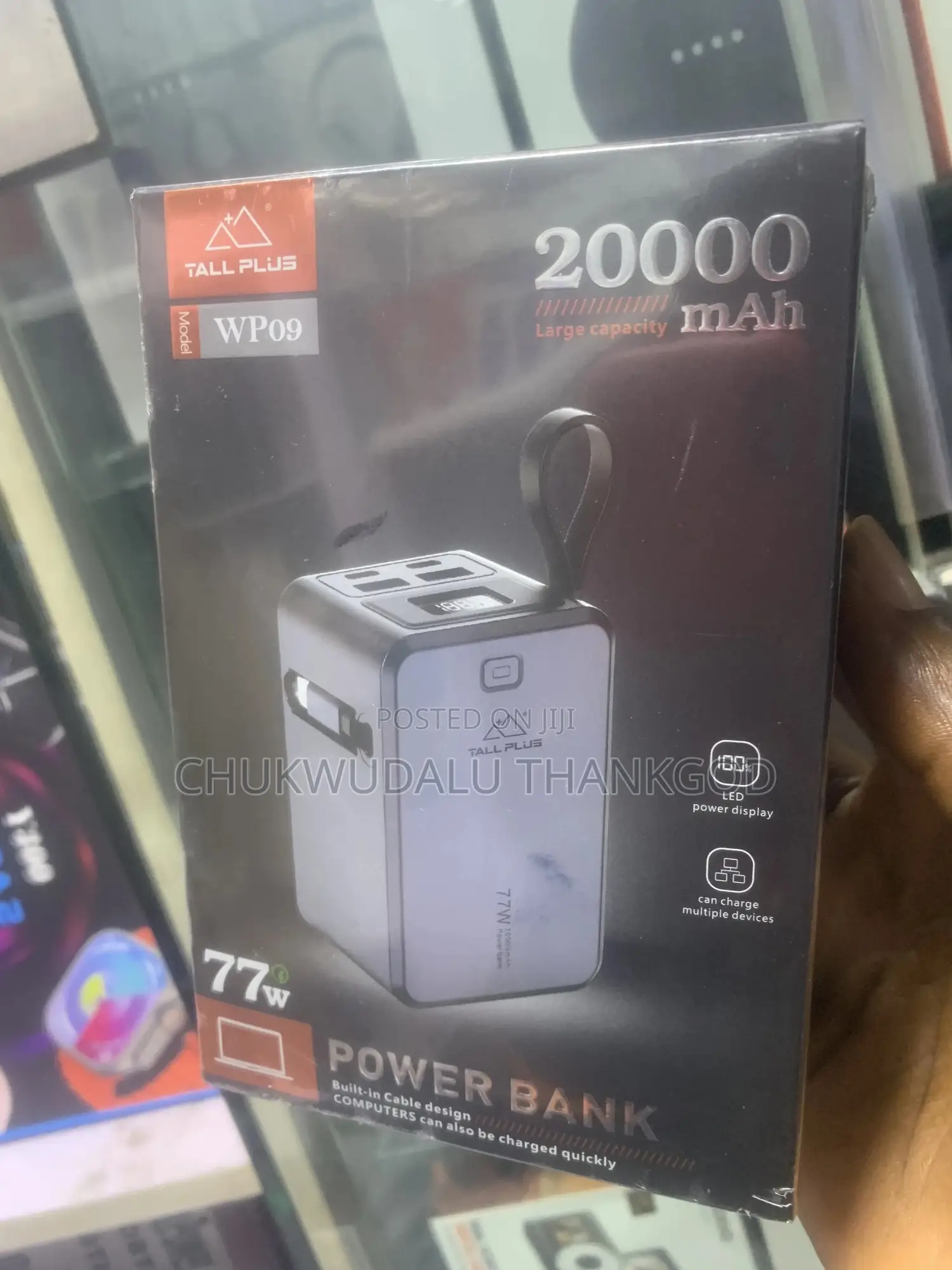 Tallplus 20000mah Laptop and Phones Powerbank 77w Type-C Fast Charging