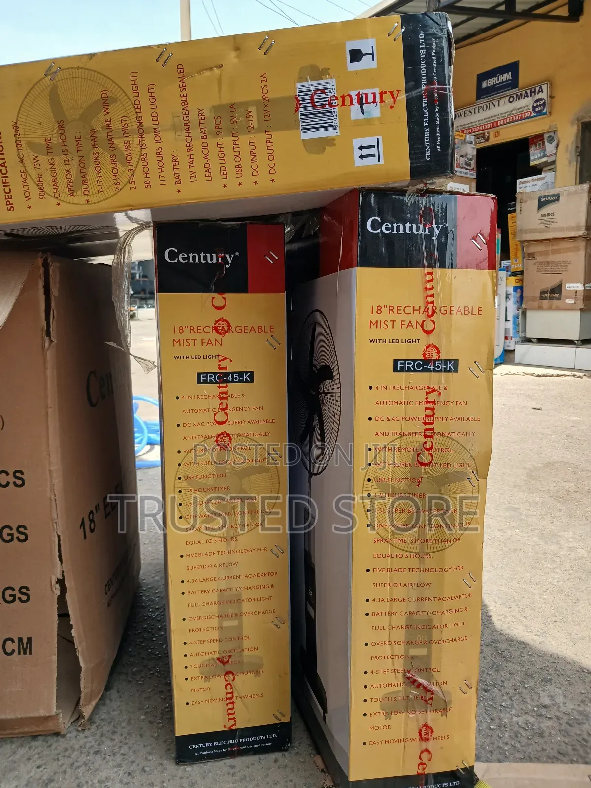 Century Rechargeable Fan 18"
