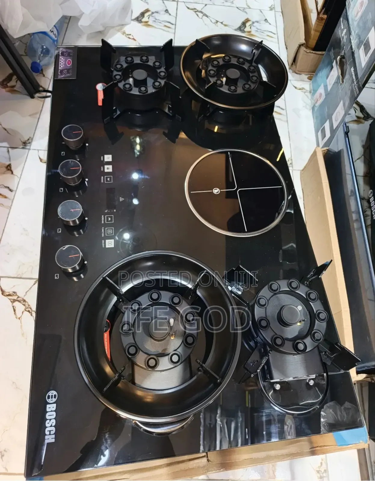 Original Bosch 90cm Built-in Premium Quality 4+1 Flips Up Gas Ele