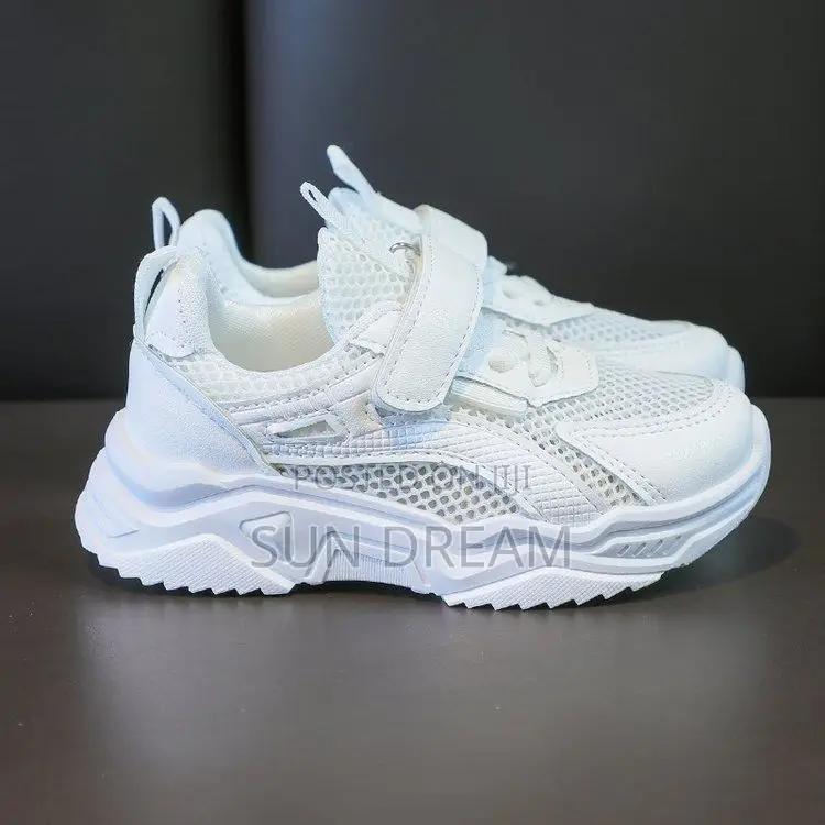 White Shoe Kids White Sneaker School Shoe Size 31 Inner 19cm