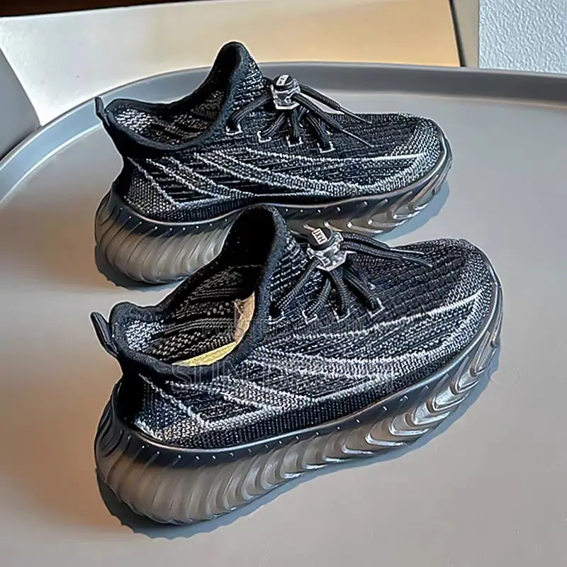 Kids Black Shoe Black Sneaker Boy Shoes Size 27 Inner Length 17cm