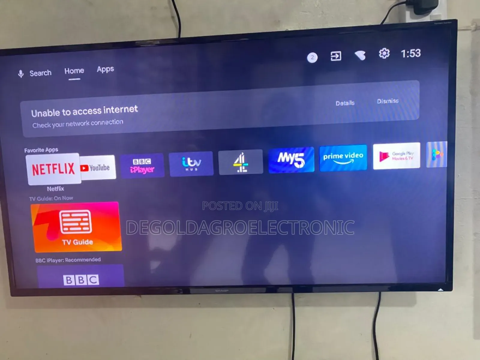 Original Sharp 43" Android Tv, Bluetooth and Accessories