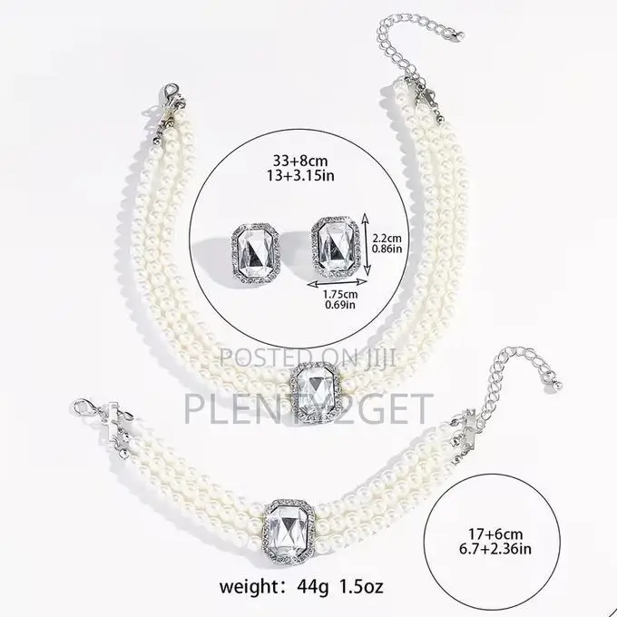 4pcs/Set of Elegant Multi-Layered Jewelry, Including Earrings, Necklac