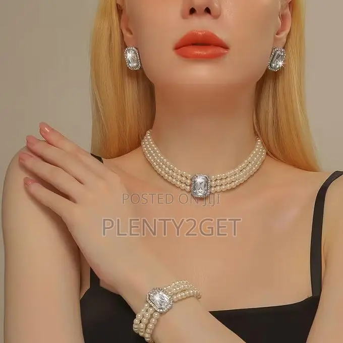 4pcs/Set of Elegant Multi-Layered Jewelry, Including Earrings, Necklac