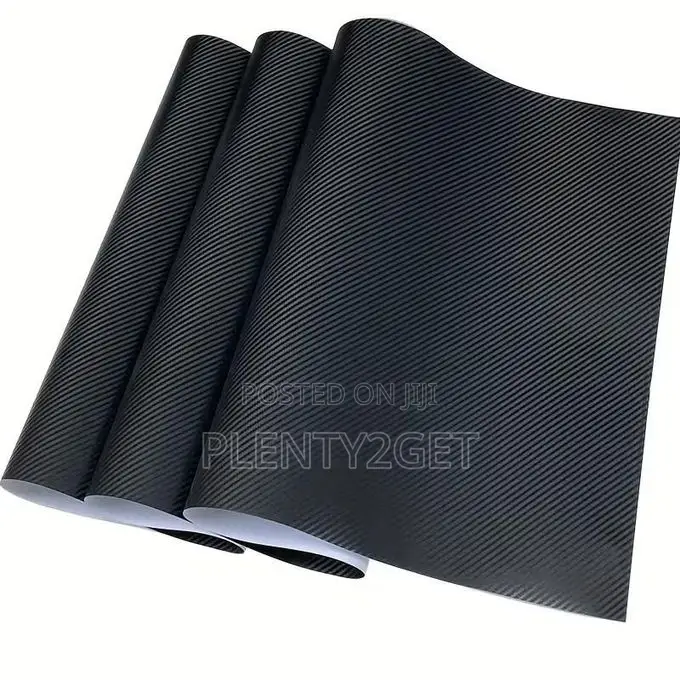 Black Car Wrap Vinyl Film With 3d Carbon Fiber Design, Featuring Matte