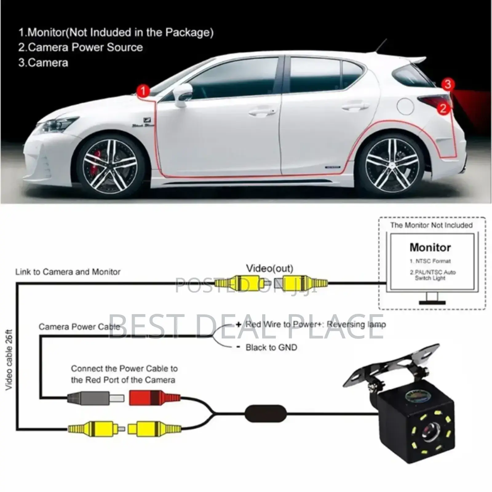 8 Led Light Car Rear View Camera – Night Vision Parking Camera