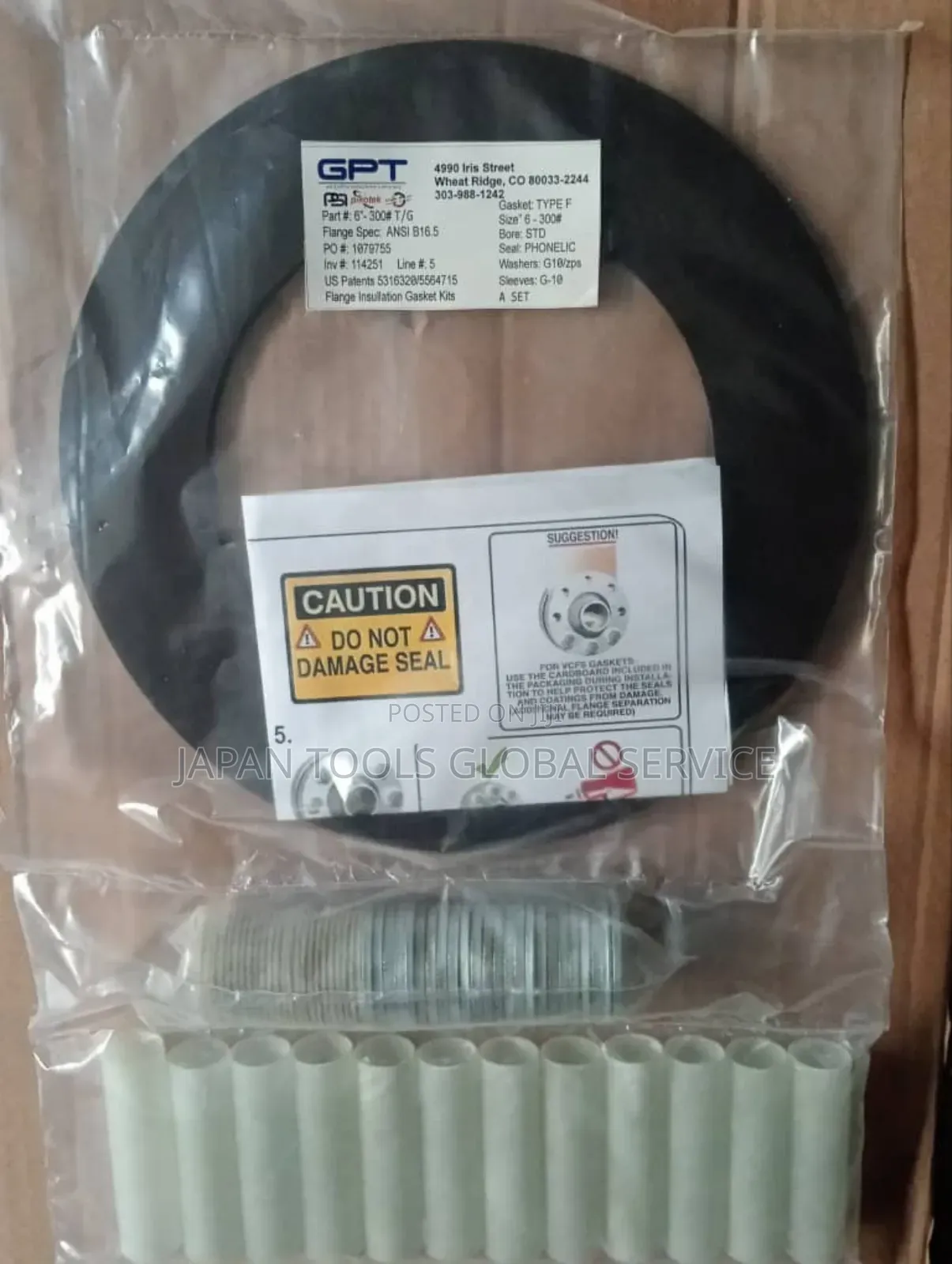 Flange Isolating Kits for 6" X Class 300 Joints