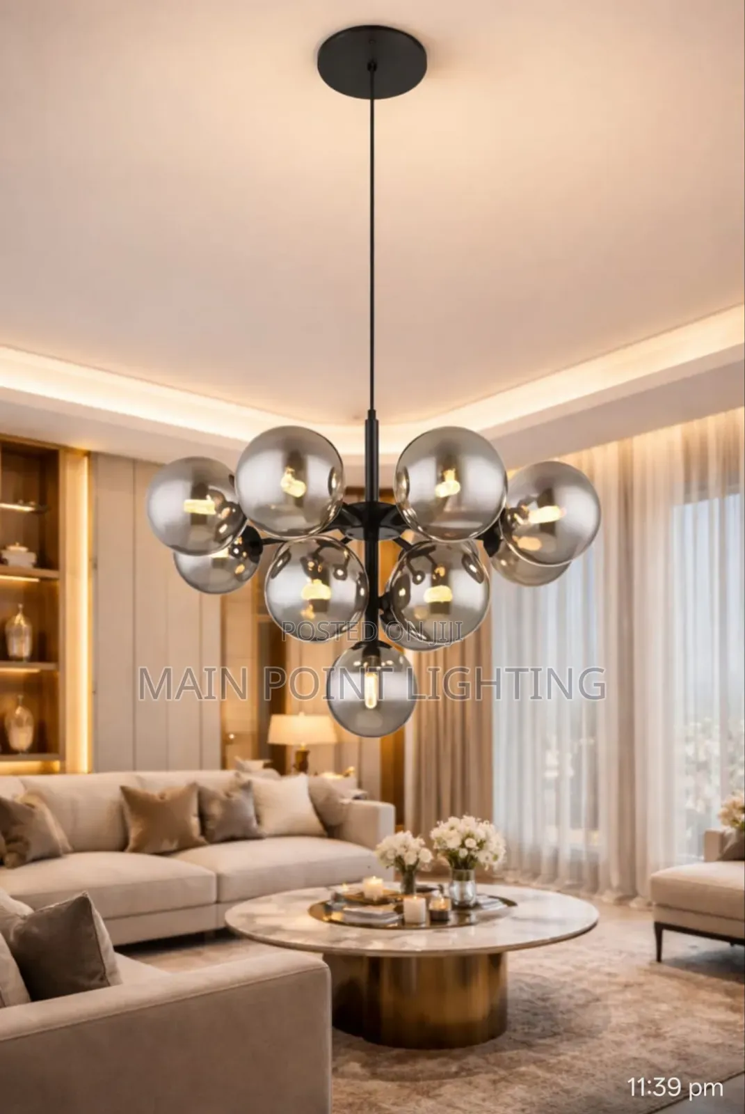Simple Glass Chandelier