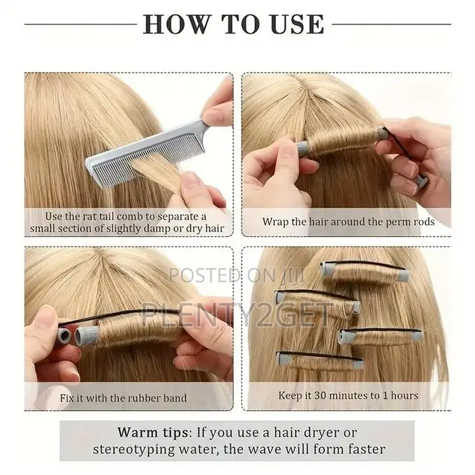 40pcsset Hair Perming Rods Set, Diy Hairdressing Tools For Creating Na