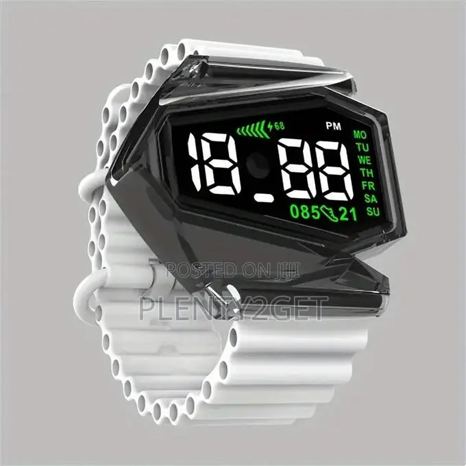 1pc Led Touchscreen Sporty Digital Watch for Women Men - Hexagonal B