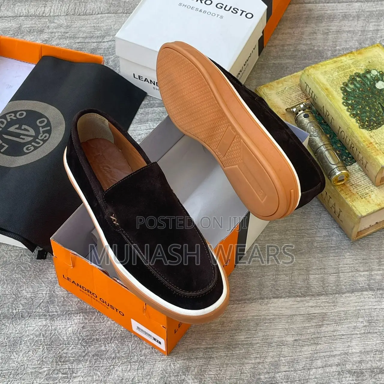 Classic Italian Loafers for Men Available in Green and Black 40-46