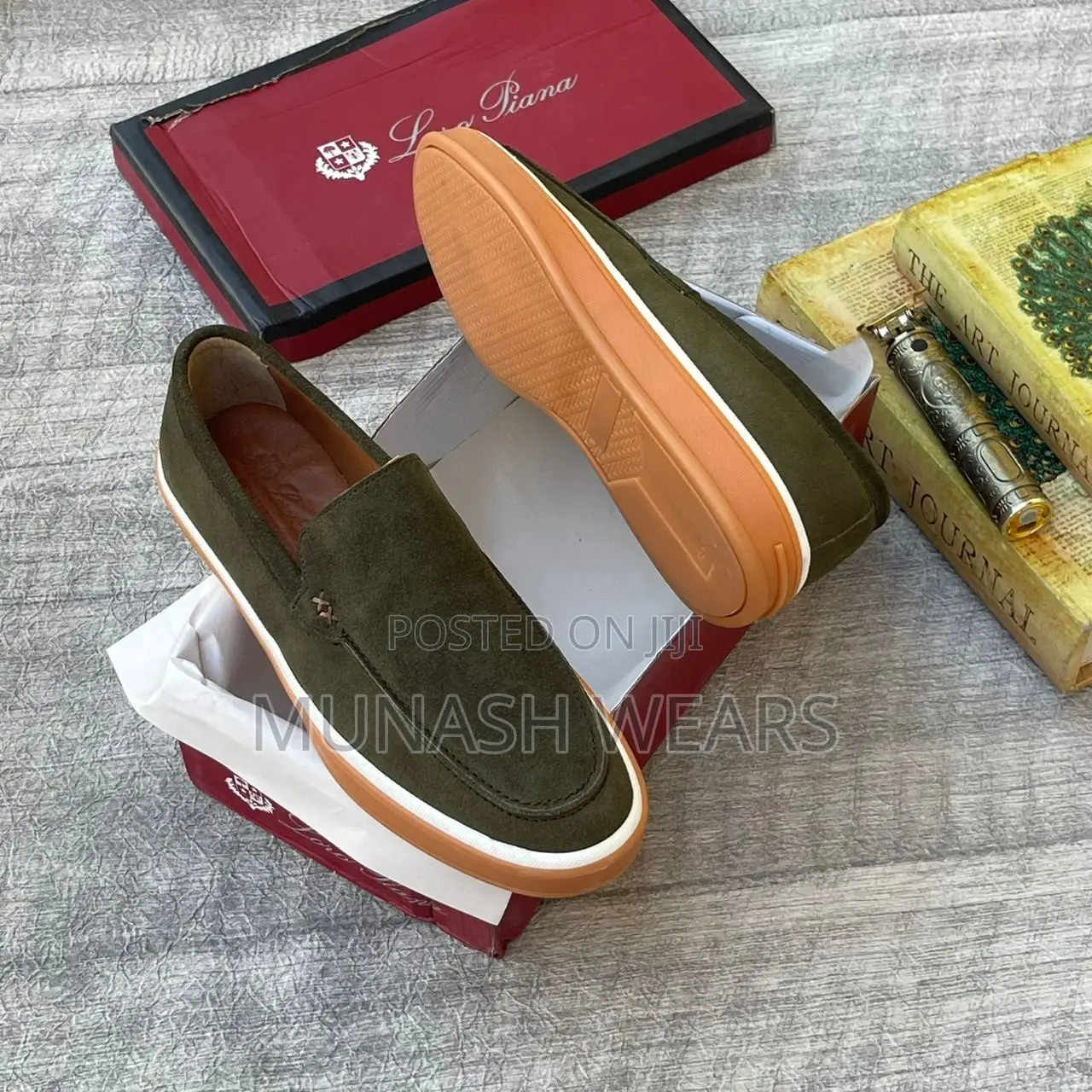 Classic Italian Loafers for Men Available in Green and Black 40-46