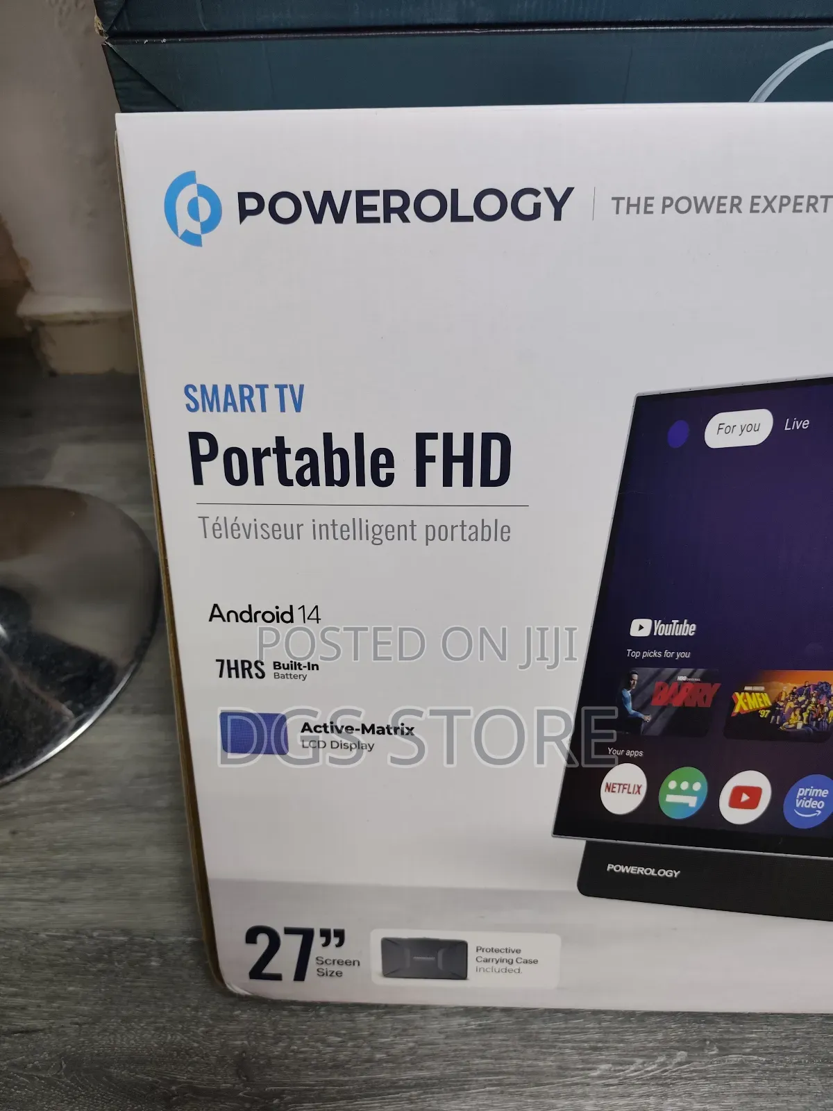 Powerology Smart Tv Portable Fhd 27" Screen Size