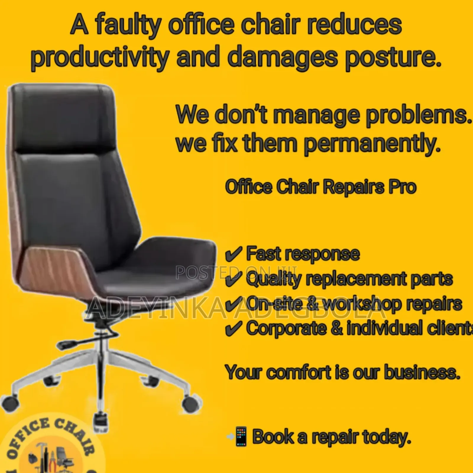 Chair Sinking? Not Lifting? Wobbling? Fix It Today!