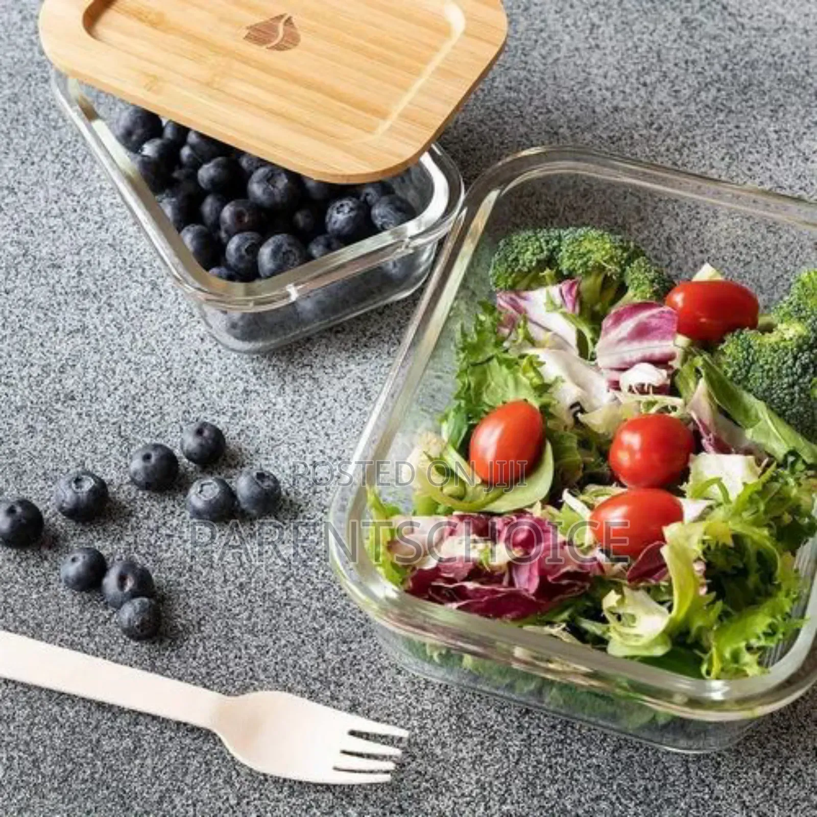 3 in 1 Glass Food Storage Containers With Bamboo Cover