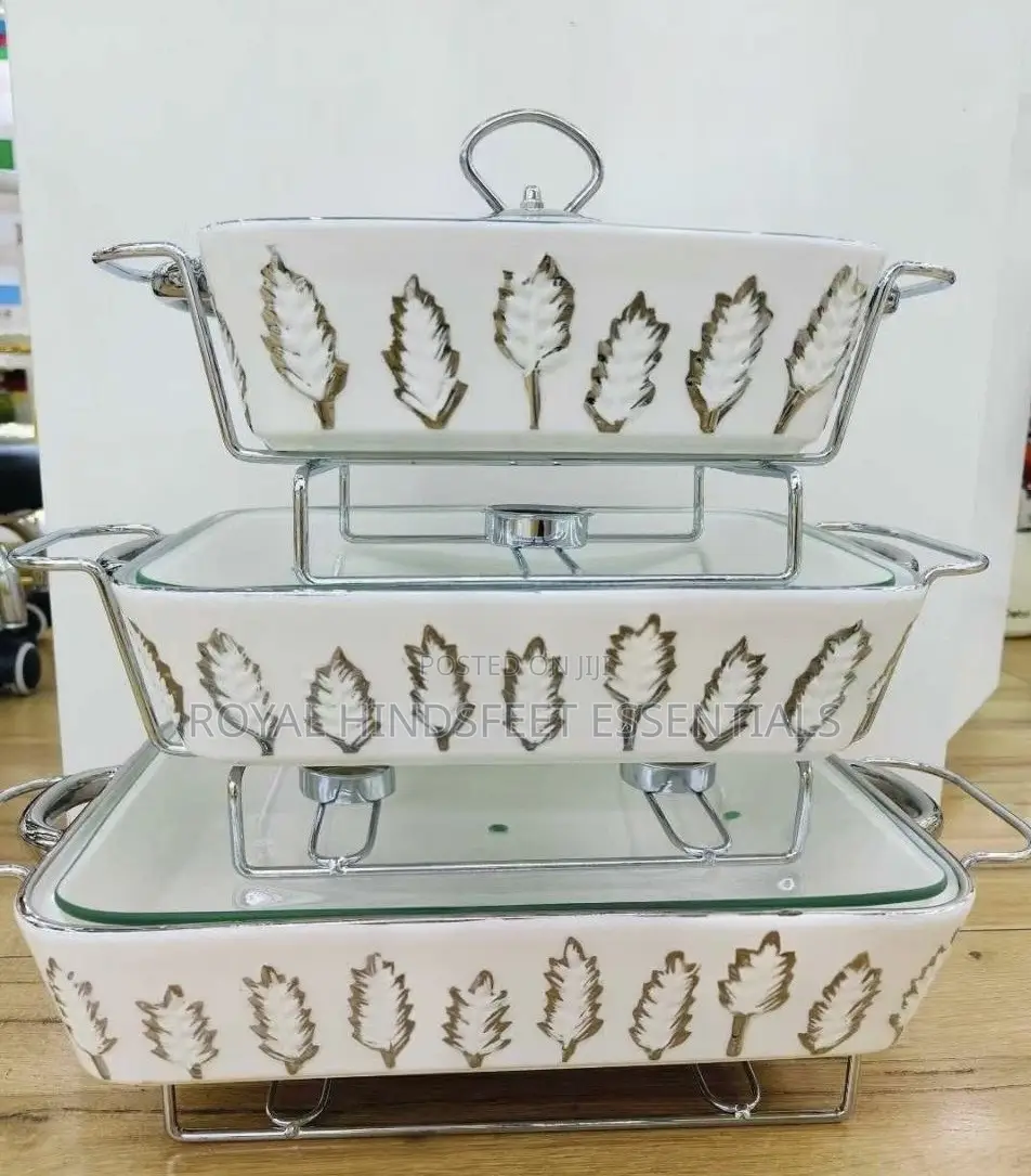 Luxury Ceramic Food Warmer Casserole Dish