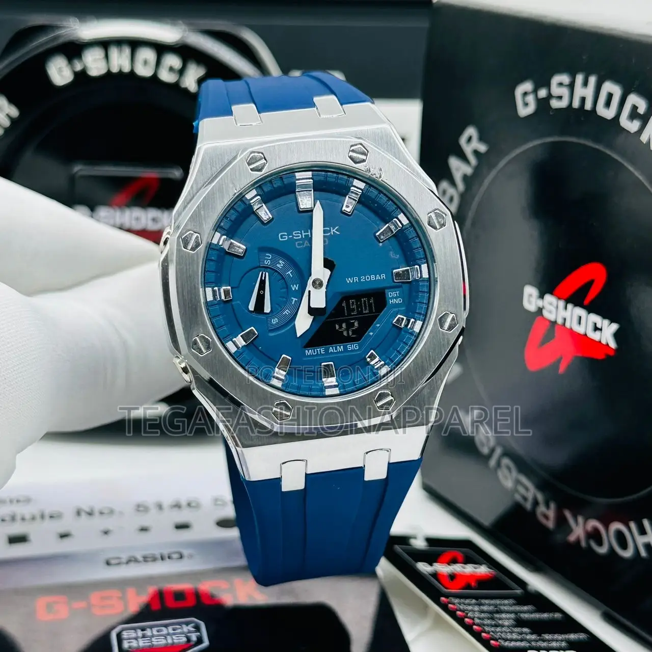 Casio G-Shock Digital Analog Rubber Steel Sheild Wristwatch