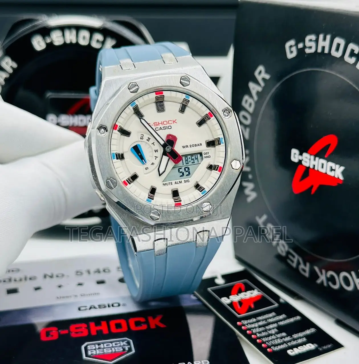 Casio G-Shock Digital Analog Rubber Steel Sheild Wristwatch