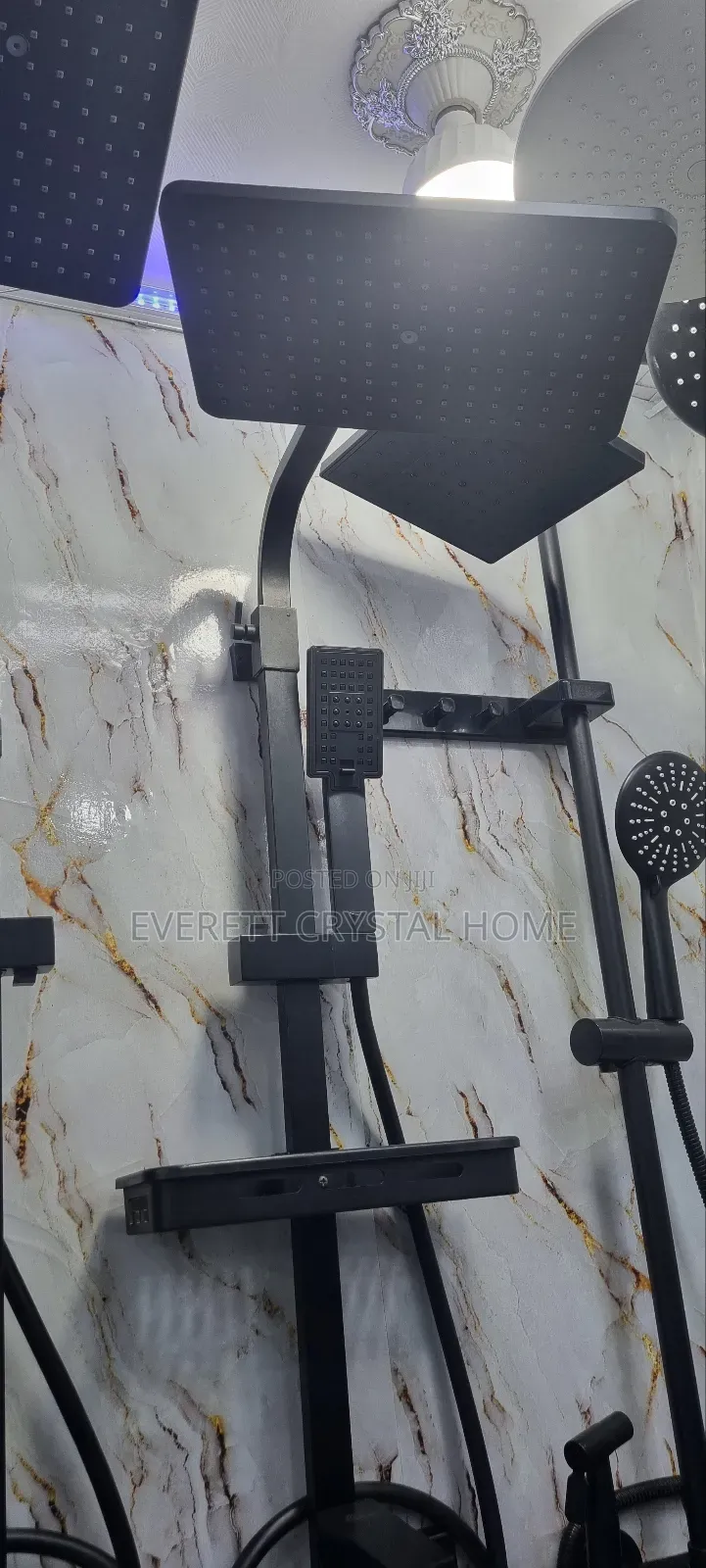 Square Black Shower