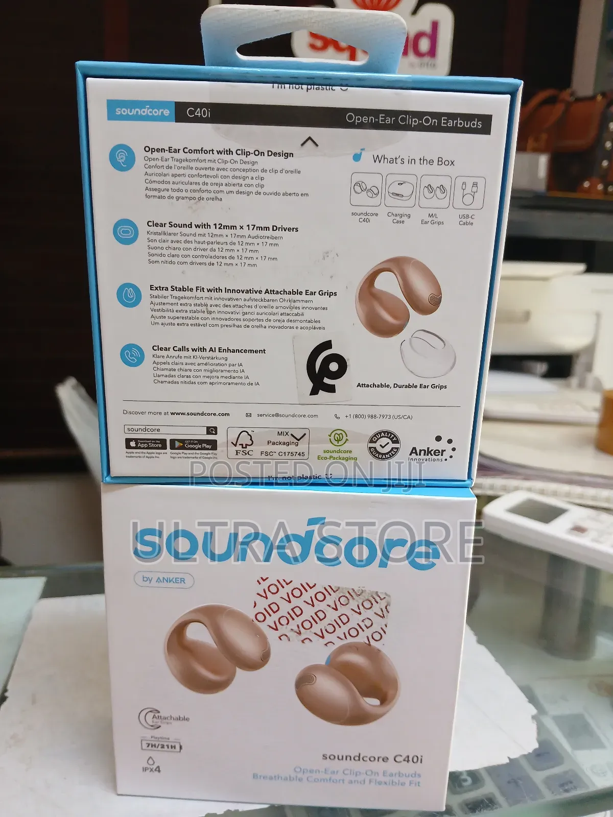 Soundcore C40i Clips-on Earbuds Wireless Bluetooth 5.4 Earphone