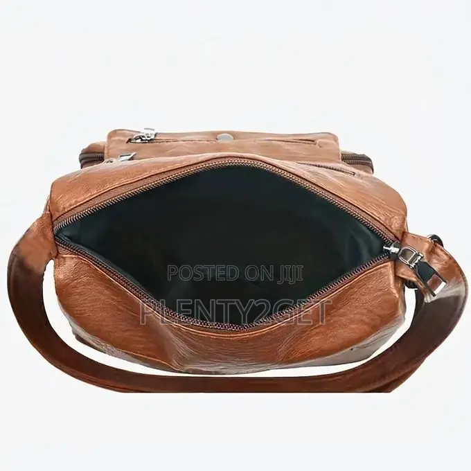 Women's Brown Messenger Bag With Heart and Tassel Embellishments - Adj
