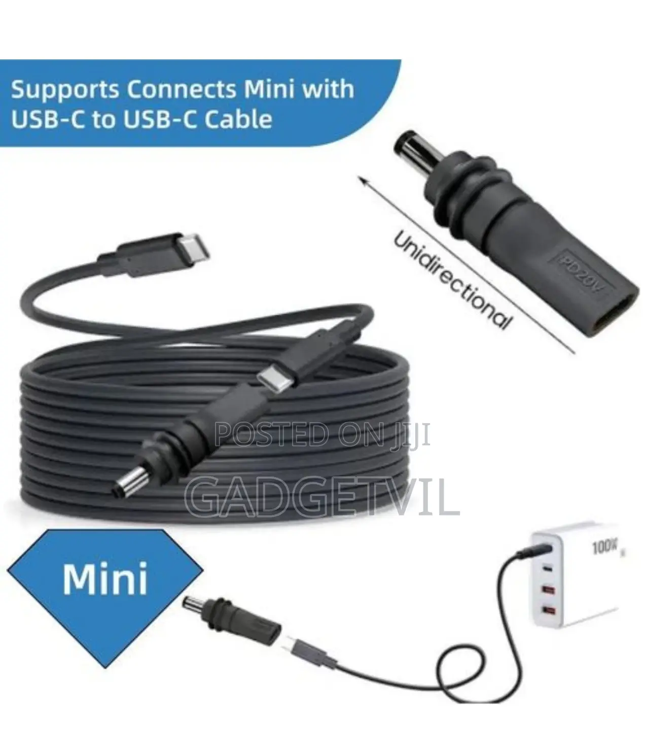 Starlink Mini Pd100w Usb C Female to Dc5521 Male Adapter