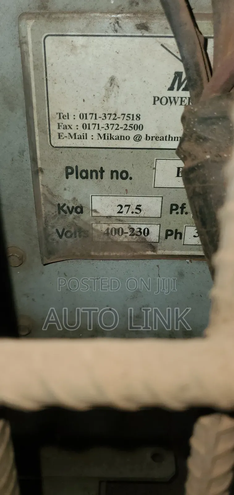 Untampered 27kva Perkins