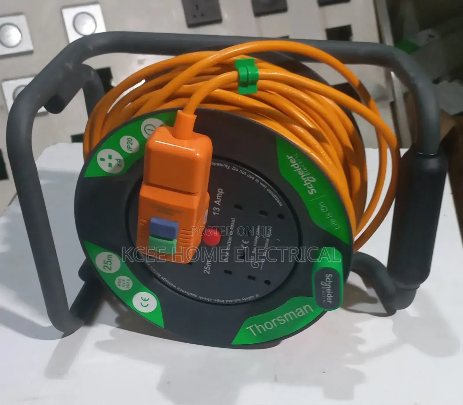 Original Schneider 25m Cable Reel – Heavy-Duty Power Extension!