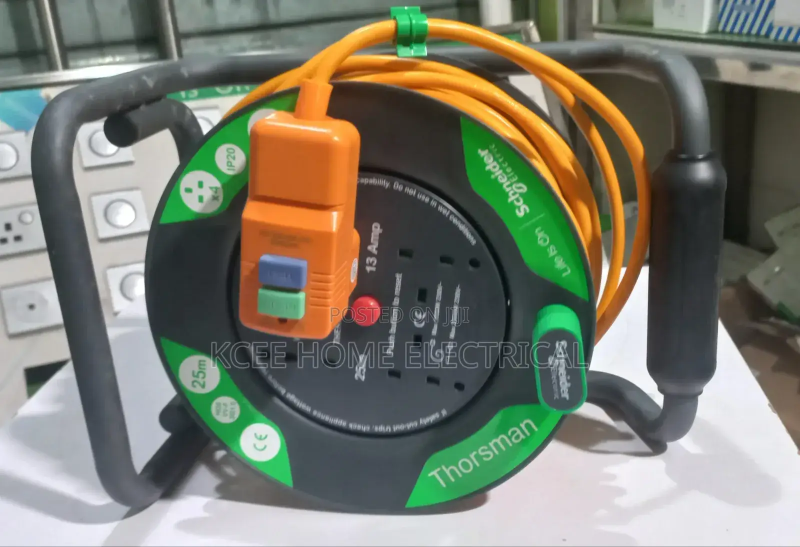 Original Schneider 25m Cable Reel – Heavy-Duty Power Extension!