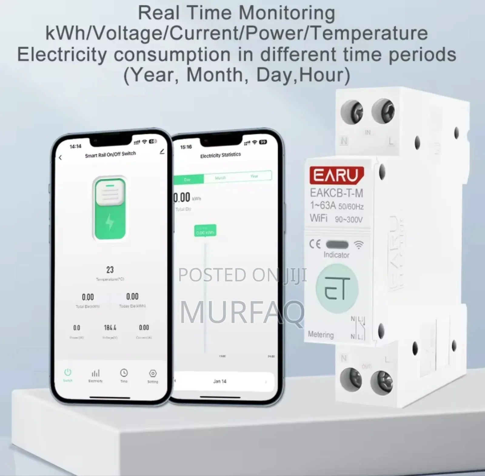 Tuya Wifi Smart Breaker 63a Timer Energy Under Over Voltage Protect
