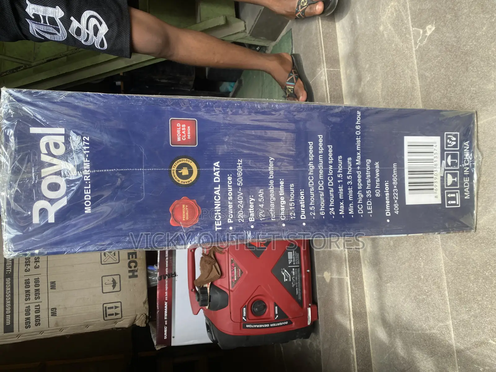 Royal Rechargeable 12”Mist Fan