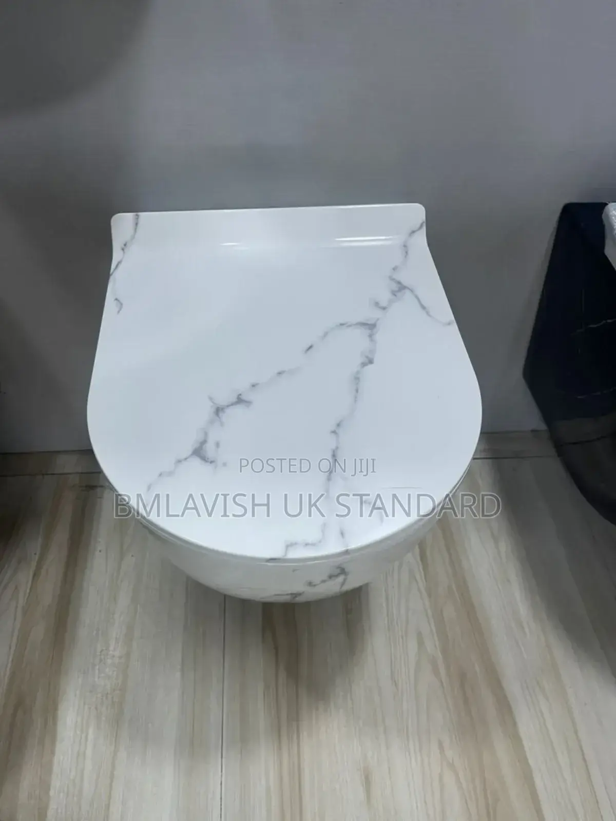 White Marble Wall-Hung Concealed Water Closet Set With Tank