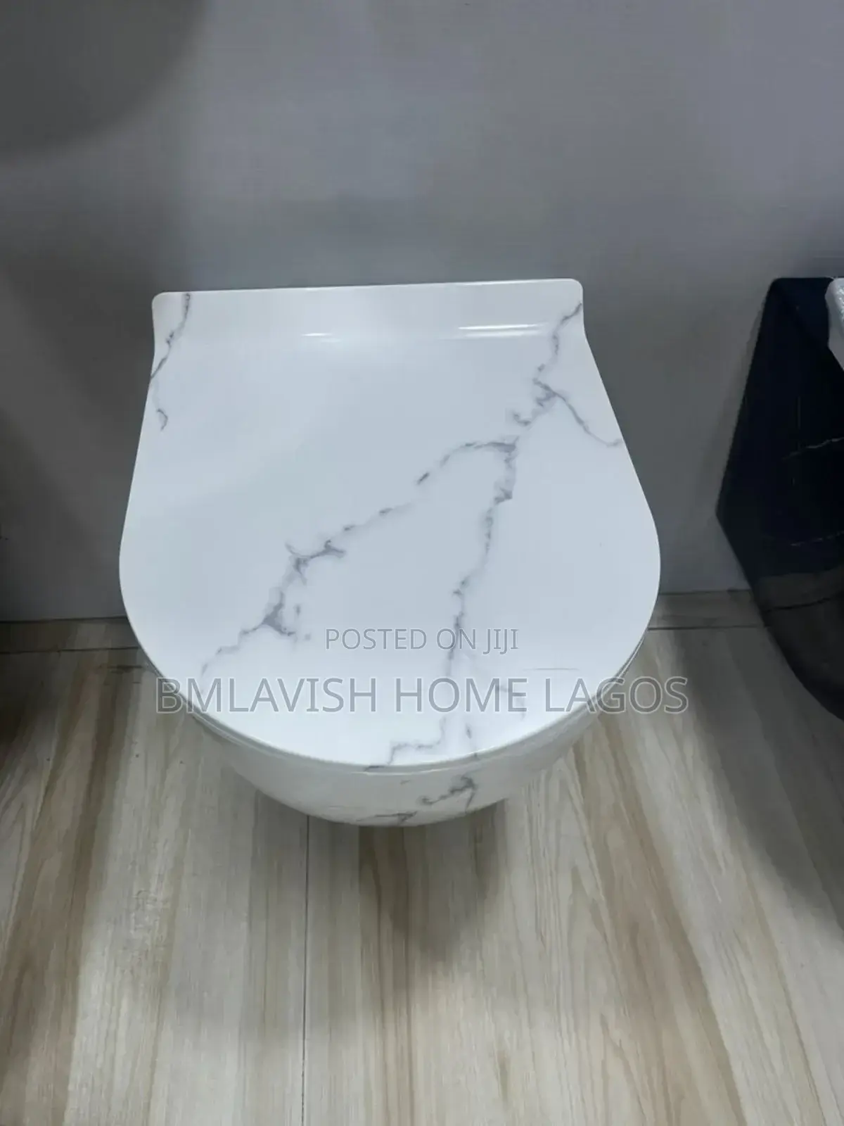 White Marble Wall-Hung Concealed Water Closet Set With Tank