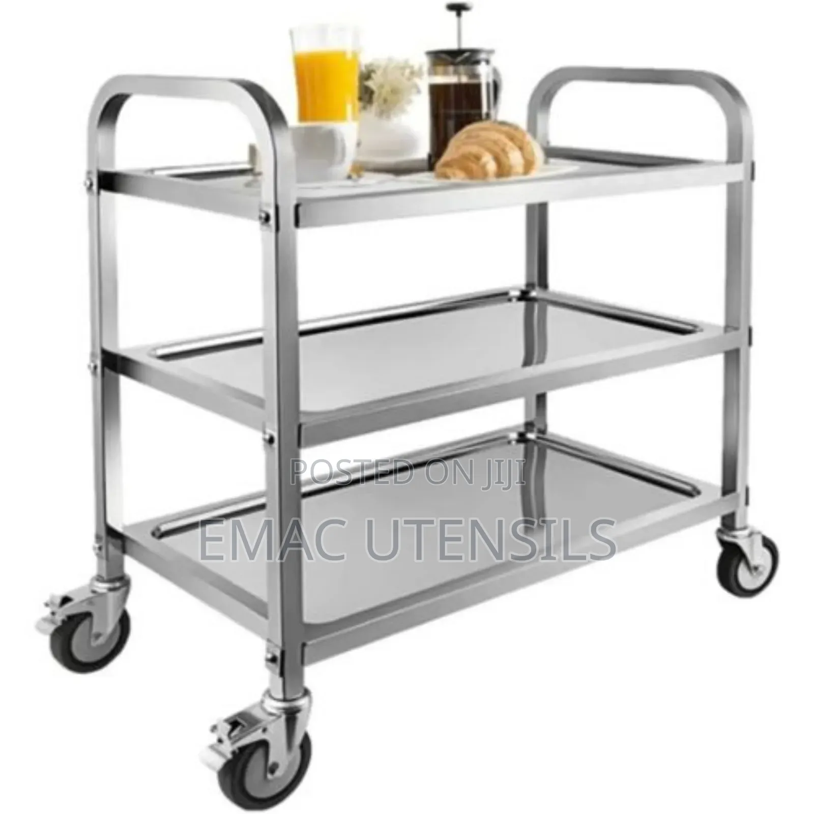 Industrial Foldable 3 Leyer Serving Rack or Trolley