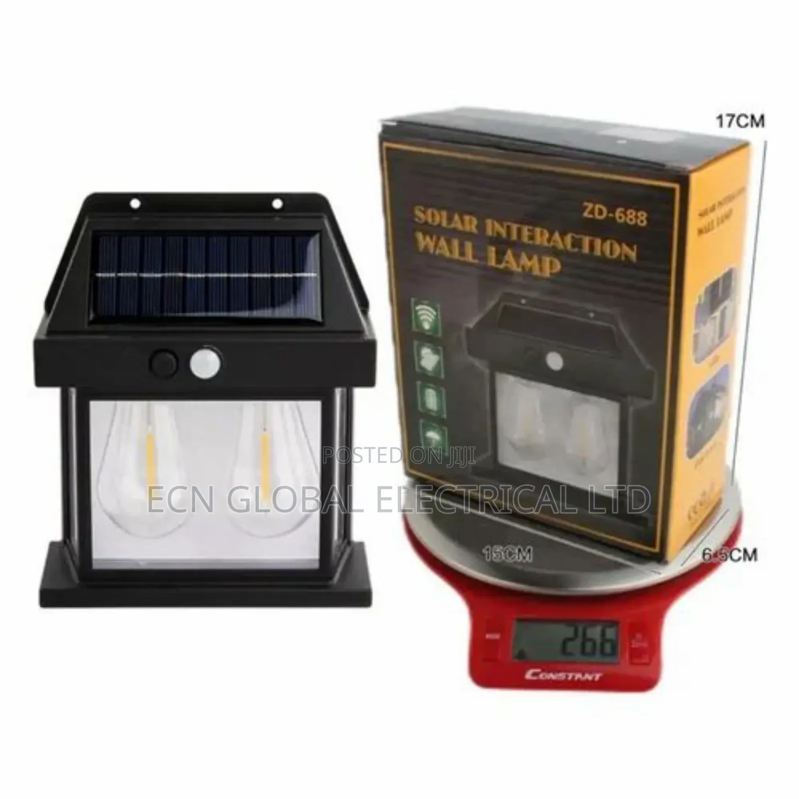 Generic Solar Motion Sensor Wall Lamp – Outdoor Waterproof Security