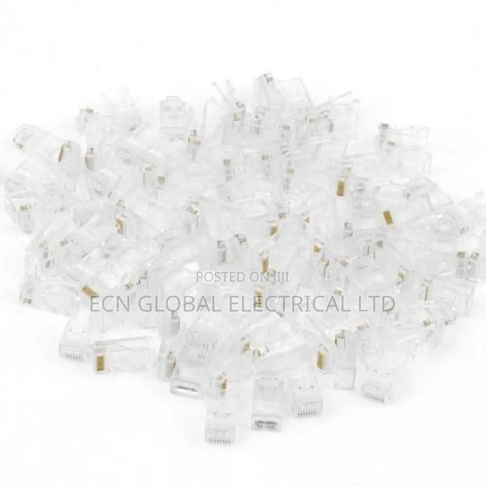 100pcs Crystal Head Rj45 Cat5/Cat5e Gold Plated Connectors