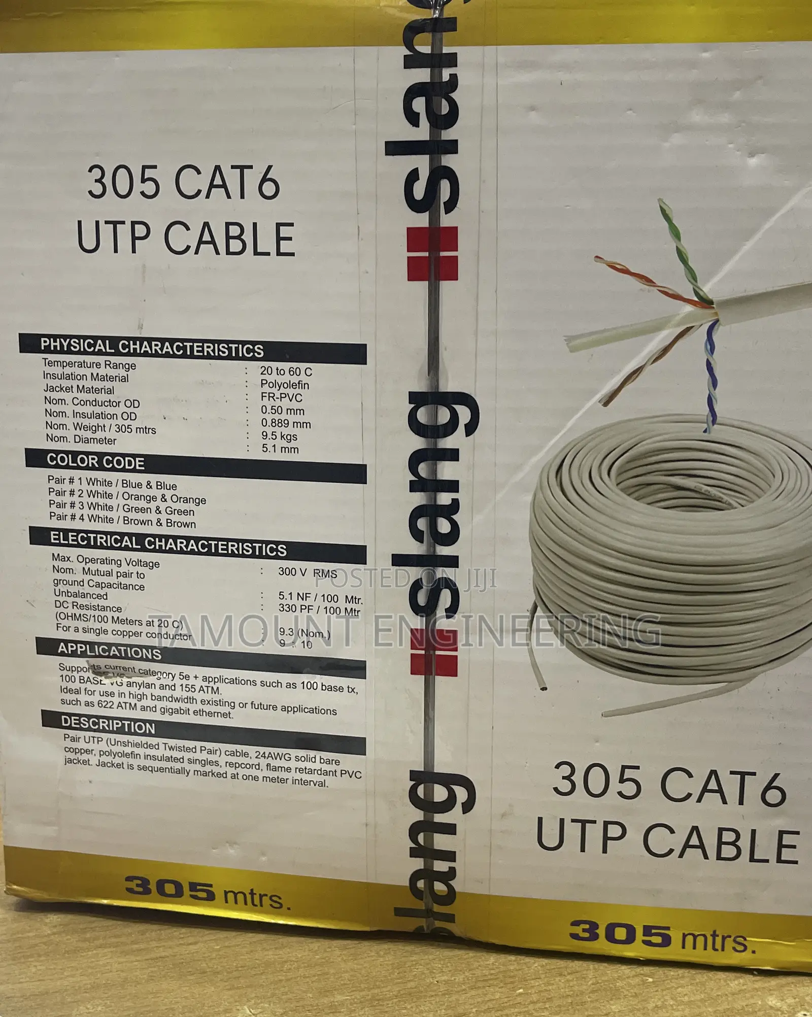 Cat6 Cable 305m 100% Copper