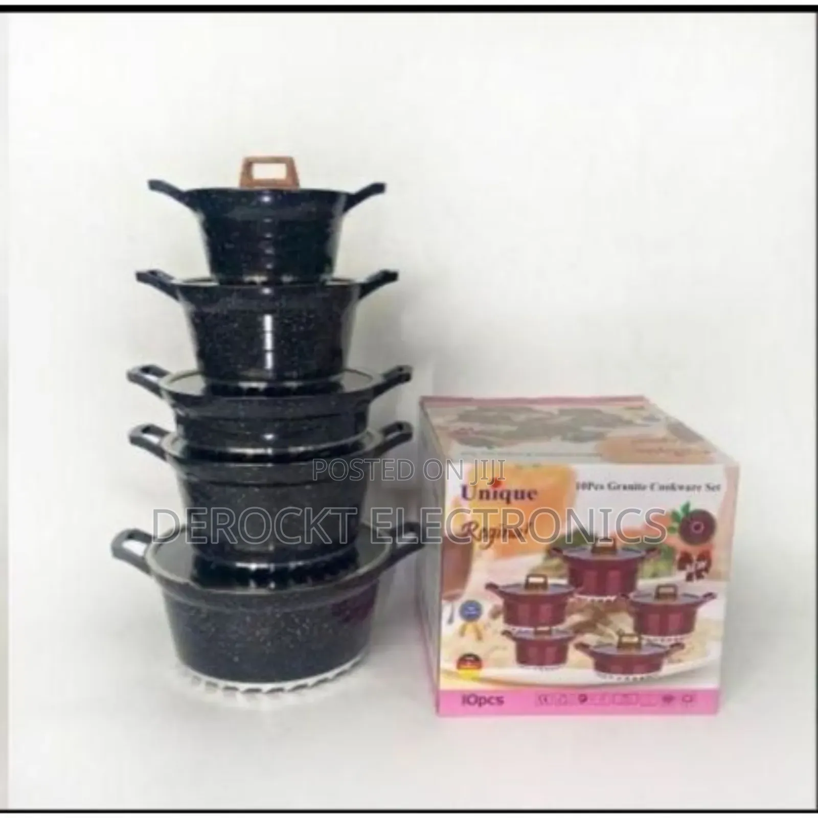 Unique Regina 10-Piece Granite Cookware Set
