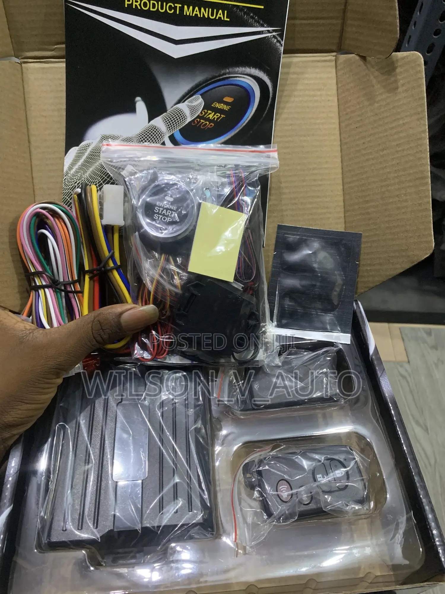 Pke Car Alarm System With Push Start (Remote Engine Start/Stop)