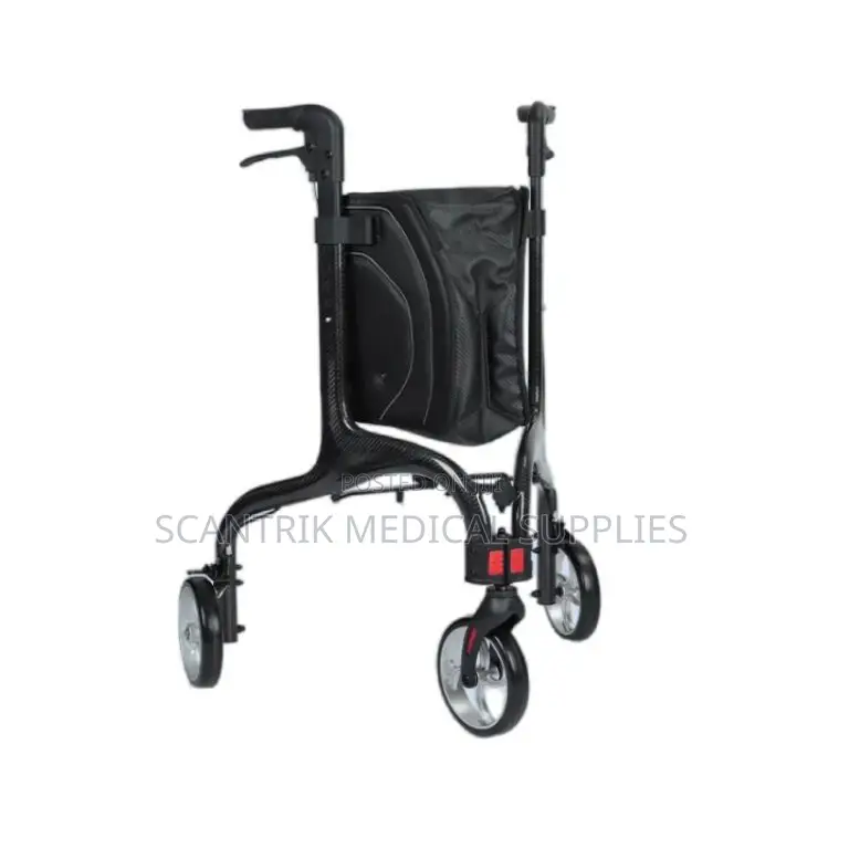 3-Wheeled Tri-Walker Rollator for Lightweight Mobility Support