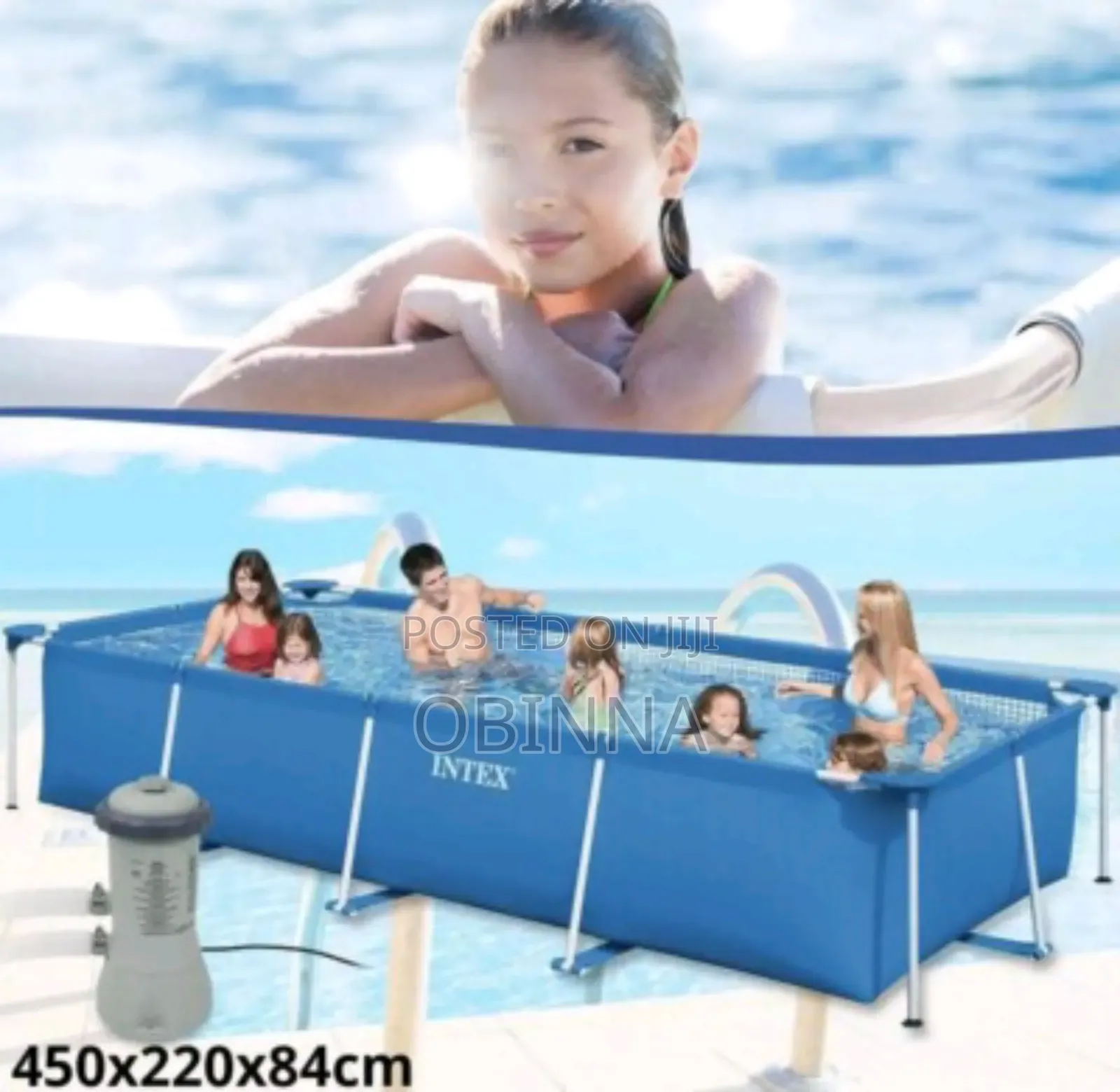 Intex Collapsible Swimming Pool Size 15ft X 7ft X 33 Inches