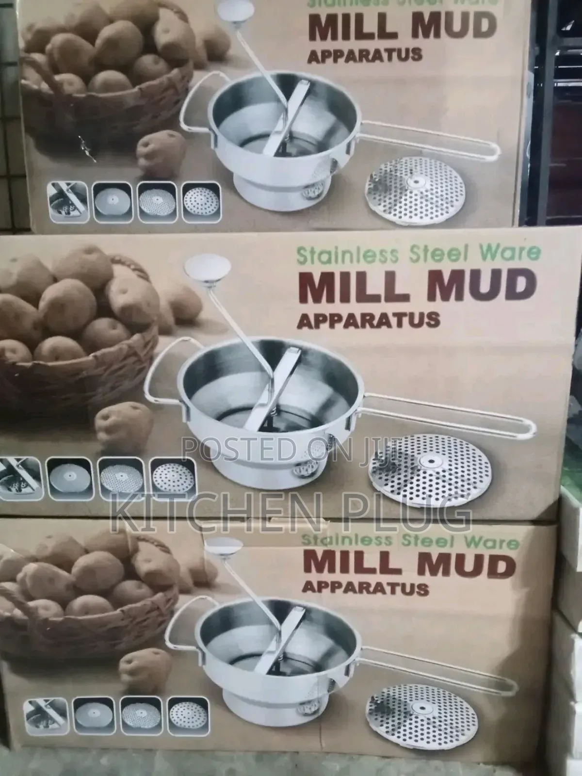 Stainless Steel Manual Food Mill 『 Mill Mud Apparatus』