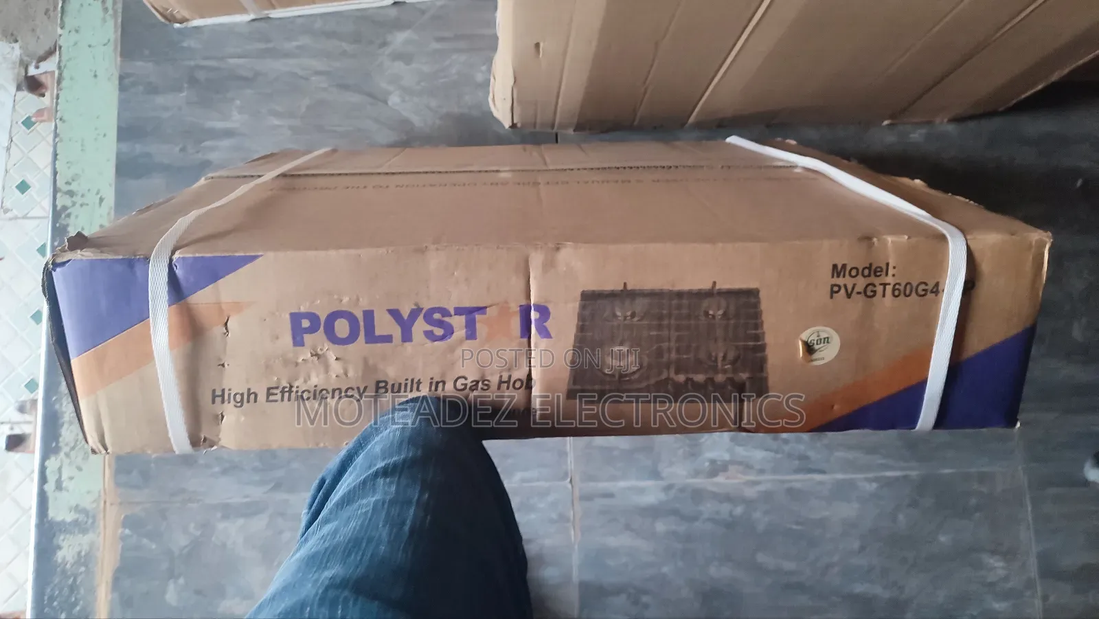 Polystar 4 Burner 60cm Black Stainless Built in Cabinet Gas Hob Cooker