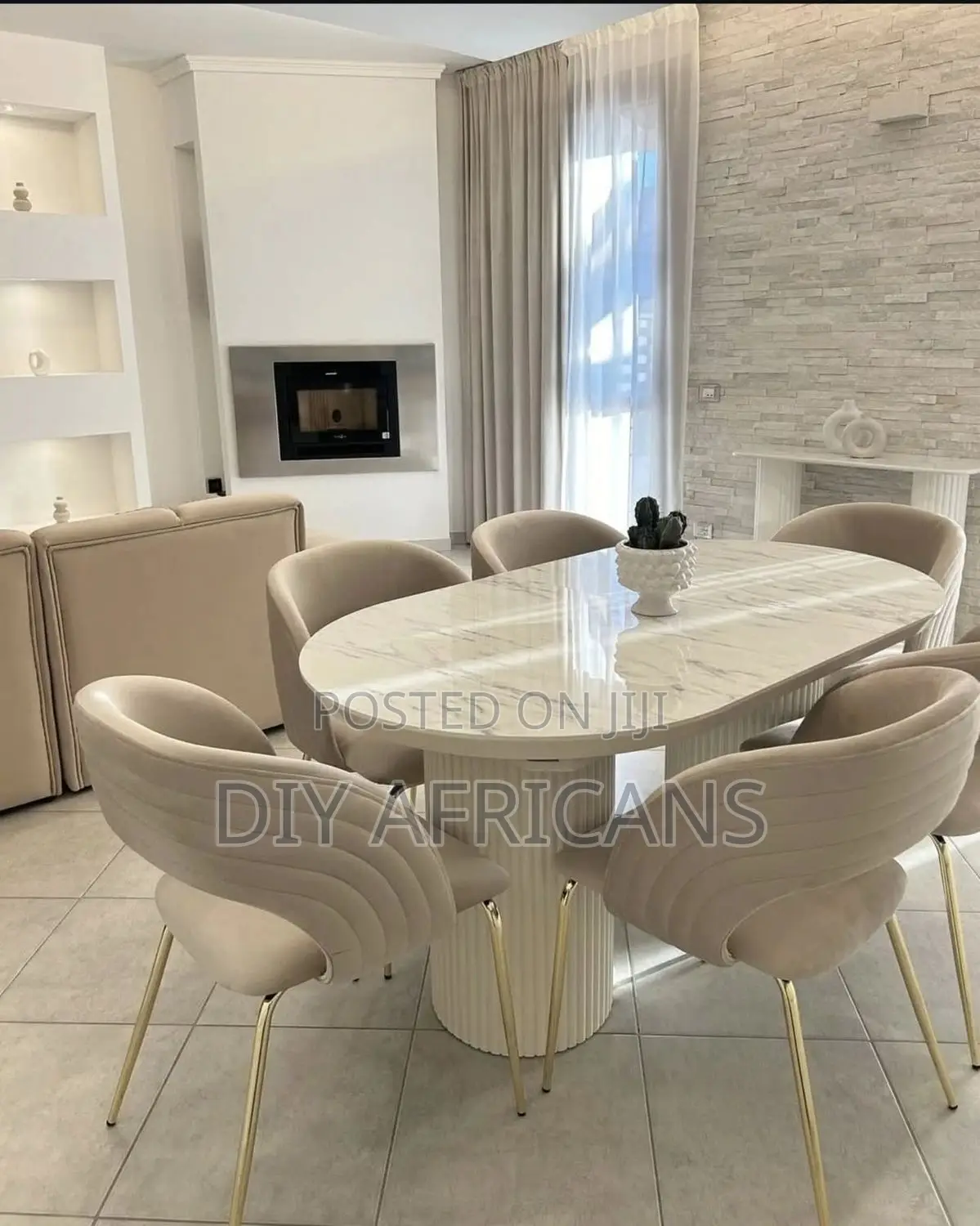 Modern Marble Table Set -- Durable, Stylish, Affordable